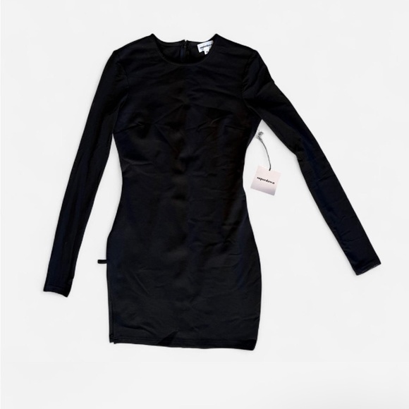 Superdown Nia Bodycon Small Dress in Black - Picture 4 of 8